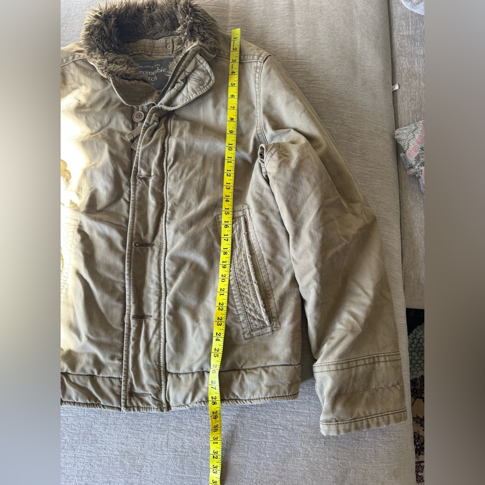 Abercrombie & Fitch Adirondack Jacket Men’s Large Faux Fur Lined Utility Coat - Picture 11 of 11